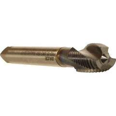 Emuge - 5/8-11 UNC 3 Flute 3BX Modified Bottoming Spiral Flute Tap - Cobalt, TiCN Finish, 4.331" OAL, Right Hand Flute, Right Hand Thread, Series Rekord D - USA Tool & Supply