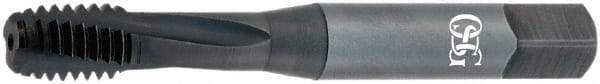 OSG - M2.5x0.45, 2 Flute, 15° Helix, Modified Bottoming Chamfer, Oxide Finish, Powdered Metal Spiral Flute STI Tap - Right Hand Flute, 1-15/16" OAL, 0.141" Shank Diam, 5/8" Thread Length, 6H Class of Fit, Series 345STI - Exact Industrial Supply