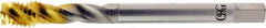 OSG - M24x3.00 4 Flute 6H Modified Bottoming Spiral Flute Tap - Vanadium High Speed Steel, TiN Finish, 160mm OAL, Right Hand Flute, Right Hand Thread, D9, Series 16455 - USA Tool & Supply
