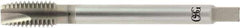 OSG - #4-40 UNC, 3 Flute, HR Finish, Powdered Metal Spiral Point Tap - Plug Chamfer, Right Hand Thread, 2" OAL, 0.141" Shank Diam, 3B Class of Fit, Series 337NI - Exact Industrial Supply