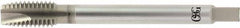 OSG - M6x1.00, 3 Flute, HR Finish, Powdered Metal Spiral Point Tap - Plug Chamfer, Right Hand Thread, 2-23/32" OAL, 1-1/8" Thread Length, 0.318" Shank Diam, 6H Class of Fit, Series 338NI - Exact Industrial Supply