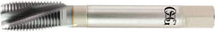 OSG - 1/2-20 UNF, 3 Flute, V Finish, Powdered Metal Spiral Point Tap - Plug Chamfer, Right Hand Thread, 1-21/32" Thread Length, 0.367" Shank Diam, 2B Class of Fit, Series 13063 - Exact Industrial Supply