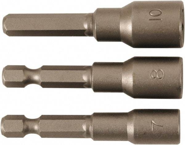 Wiha - 1/4" Drive, Nut Setter Screwdriver Bit - 55mm OAL - USA Tool & Supply