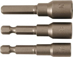 Wiha - 1/4" Drive, Nut Setter Screwdriver Bit - 55mm OAL - USA Tool & Supply