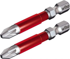 Wiha - PZ.2 Posidriv Screwdriver Bit - 1/4" Hex Drive, 1-59/64" OAL - USA Tool & Supply