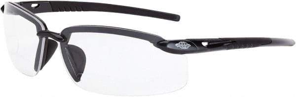CrossFire - +1.5, Smoke Gray Lenses, Scratch Resistant, Frameless Magnifying Safety Glasses - UV Protection - USA Tool & Supply