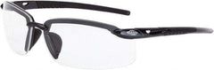 CrossFire - +1.5, Smoke Gray Lenses, Scratch Resistant, Frameless Magnifying Safety Glasses - UV Protection - USA Tool & Supply