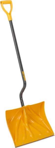 True Temper - 18 Inch Wide Blade x 13-3/4 Inch High Blade Snow Shovel - 36 Inch Long Metal Shaft Handle with Poly D-Grip - USA Tool & Supply