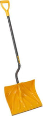 True Temper - 18 Inch Wide Blade x 13-3/4 Inch High Blade Snow Shovel - 36 Inch Long Metal Shaft Handle with Poly D-Grip - USA Tool & Supply