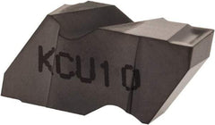 Kennametal - 2125NG K Grade KCU10, 3.18mm Cutting Width Carbide Grooving Insert - 2.79mm Max Depth of Cut, Left Hand, 0.19mm Corner Radius, AlTiN Finish - USA Tool & Supply