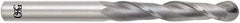 OSG - 20mm Diam, 76mm LOC, 2 Flute Solid Carbide Ball End Mill - Uncoated, Single End, 153mm OAL, 20mm Shank Diam, Spiral Flute - USA Tool & Supply
