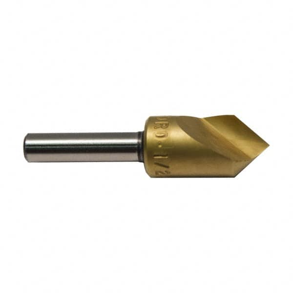 M.A. Ford - 3/4" Head Diam, 1/2" Shank Diam, 1 Flute 60° High Speed Steel Countersink - USA Tool & Supply