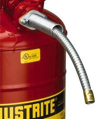 Justrite - 9 Inch Long, Safety Can Metal Flexible Nozzle - 5/8 Inch Diameter, Compatible with Type II Safety Cans - USA Tool & Supply