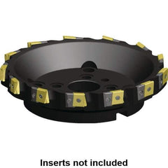 Kennametal - 6 Inserts, 125mm Cut Diam, 40mm Arbor Diam, 25.46mm Max Depth of Cut, Indexable Square-Shoulder Face Mill - 0/90° Lead Angle, 63mm High, LN.U 2210.. Insert Compatibility, Series MEGA90 - USA Tool & Supply