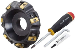 Kennametal - 6" Cut Diam, 2" Arbor Hole, 21.39mm Max Depth of Cut, 30° Indexable Chamfer & Angle Face Mill - 7 Inserts, LN.U 2210... Insert, Right Hand Cut, 7 Flutes, Series MEGA60 - USA Tool & Supply