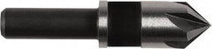 Irwin - 3/8" Head Diam, 1/4" Shank Diam, 5 Flute 82° High Speed Steel Countersink - Oxide Finish, 1-5/8" OAL, Single End, Straight Shank, Right Hand Cut - USA Tool & Supply