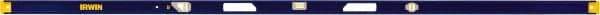 Irwin - 96" Long 3 Vial I-Beam Level - Aluminum, Blue/Yellow, 1 Level & 2 Plumb Vials - USA Tool & Supply