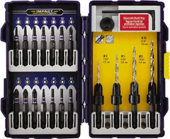 Irwin - 19 Piece, 1/4 to 7/16" Head Diam, Single End Countersink Set - USA Tool & Supply