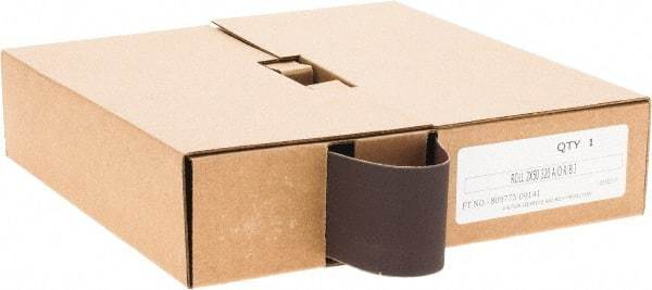Made in USA - 2" x 50 Yd 320 Grit Aluminum Oxide Cloth Roll - J Weighted Backing - USA Tool & Supply