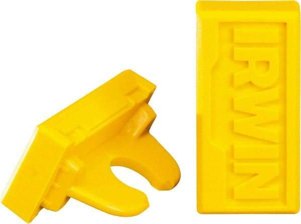 Irwin - Level Replacement End Cap Mount - Yellow, Use with 2500 & 2550 Series Levels - USA Tool & Supply