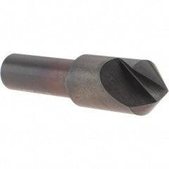 Melin Tool - 1/2" Head Diam, 3/8" Shank Diam, 1 Flute 82° High Speed Steel Countersink - Oxide Finish, 2" OAL, Single End, Straight Shank, Right Hand Cut - USA Tool & Supply