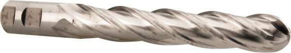 Melin Tool - 1" Diam, 6" LOC, 4 Flute Cobalt Ball End Mill - Uncoated, Single End, 8-1/2" OAL, 1" Shank Diam, Spiral Flute - USA Tool & Supply