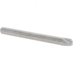 Melin Tool - 1/32" Radius, 3 Flute Solid Carbide Corner Rounding End Mill - Single End, Uncoated, 1/8" Tip Diam, 2" OAL, 3/16" Shank Diam - USA Tool & Supply