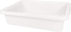 Rubbermaid - 4.6 Gal, White Polyethylene Tote Container - Nesting, 20" Long x 15" Wide x 5" High - USA Tool & Supply