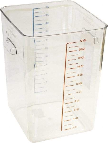 Rubbermaid - Rectangular, Clear Polycarbonate Food Storage Container - 14.4" High x 10-1/2" Wide x 11.3" Long - USA Tool & Supply