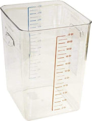 Rubbermaid - Rectangular, Clear Polycarbonate Food Storage Container - 14.4" High x 10-1/2" Wide x 11.3" Long - USA Tool & Supply