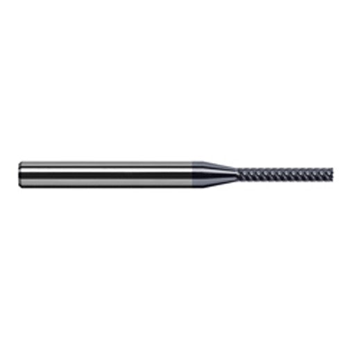Variable Helix End Mills for Exotic Alloys - Finishers - 0.1406″ (9/64″) Cutter Diameter × 0.4250″ Length of Cut Carbide Square End Mill Finisher for Exotic Alloys, 7 Flutes, AlTiN Nano Coated