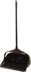 Rubbermaid - 11.3" Wide x 5" High Upright Dustpan - Plastic Body, 24-1/2" Handle, Black - USA Tool & Supply