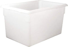 Rubbermaid - Rectangular, White Polyethylene Food Tote Box - 15" High x 18" Wide x 26" Long, with Snap-On Lid - USA Tool & Supply
