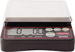Rubbermaid - 10 Lb. Capacity, Digital Portion Control Scale - 0.1 and 1/8 oz. Graduation, 5-1/8 x 5-1/8" Platform - USA Tool & Supply