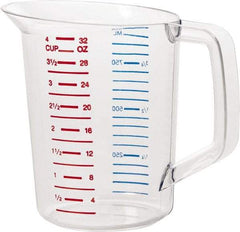 Rubbermaid - 1 Quart Polycarbonate Measuring Cup - 50 ml Graduation - USA Tool & Supply