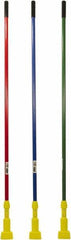 Rubbermaid - 60" Standard Fiberglass Clamp Jaw Mop Handle - 5" Mop Head Band, Plastic Connector, Use with Wet Mops - USA Tool & Supply