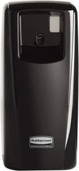 Rubbermaid - 0.019 Cu Ft Coverage, Black Metered Aerosol Dispenser - D Battery Required - USA Tool & Supply