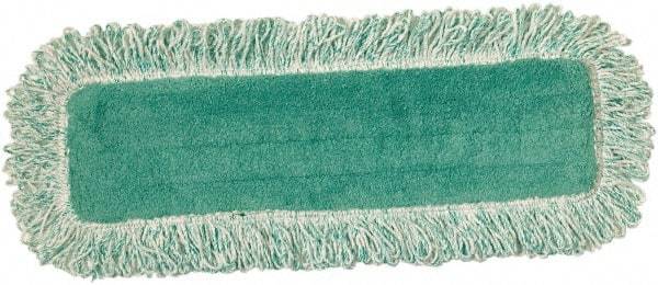 Rubbermaid - 508mm Long x 8" Wide Microfiber Dust Mop Head - Green, Fringed Head - USA Tool & Supply