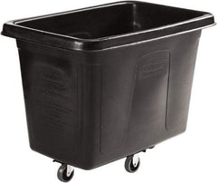 Rubbermaid - 400 Lb Load Capacity, 12 Cu Ft, 9.6 Bushels, Cube Truck - 28" Wide x 42-3/4" Long x 33" High, Black - USA Tool & Supply
