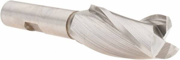 Melin Tool - 25/32", 1-5/8" LOC, 1/2" Shank Diam, 3-5/8" OAL, 3 Flute, Cobalt Square End Mill - Single End, Uncoated, Spiral Flute, 30° Helix, Centercutting, Right Hand Cut, Right Hand Flute - USA Tool & Supply