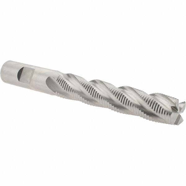 Melin Tool - 5/8" Diam, Fine Pitch, 3-1/8" LOC, 4 Flute Cobalt Corner Chamfer Roughing End Mill - Uncoated, 5-1/4" OAL, 5/8" Shank Diam, Single End, Centercutting, 30° Helix - USA Tool & Supply