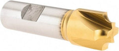 Melin Tool - 3/16" Radius, 7/8" Mill Diam, 4 Flute Cobalt Corner Rounding End Mill - Single End, TiN Finish, 1/2" Tip Diam, 3-1/8" OAL, 7/8" Shank Diam - USA Tool & Supply