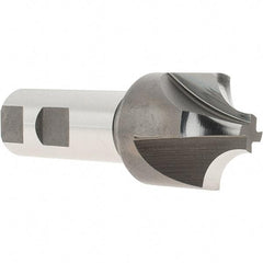 Melin Tool - 1/2" Radius, 1-1/2" Mill Diam, 4 Flute High Speed Steel Corner Rounding End Mill - Single End, Uncoated, 1/2" Tip Diam, 4-1/8" OAL, 1-1/2" Shank Diam - USA Tool & Supply