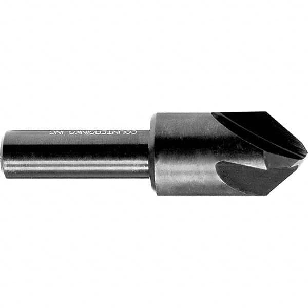 Melin Tool - 1" Head Diam, 1/2" Shank Diam, 4 Flute 82° High Speed Steel Countersink - USA Tool & Supply