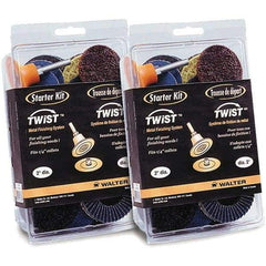 WALTER Surface Technologies - 31 Piece, 36, 40, 50, 60, 80, 120 Grit, 2" Disc Diam, Abrasive Disc Kit - Coated, (3) Coarse, (3) Fine, (3) Super Fine, (4) Medium Grade, Zirconia Alumina - USA Tool & Supply