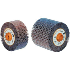 WALTER Surface Technologies - 4-1/4" Diam 40 Grit Aluminum Oxide Unmounted Flap Wheel - 5/8-11 Threaded Hole, 2" Wide, Coated, Grade Coarse, 3,800 Max RPM - USA Tool & Supply