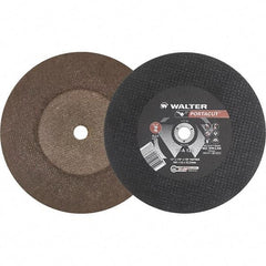 WALTER Surface Technologies - 12" 24 Grit Aluminum Oxide Cutoff Wheel - 1/8" Thick, 7/8" Arbor, 6,300 Max RPM, Use with Electric & Gas Powered Saws - USA Tool & Supply