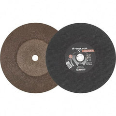 WALTER Surface Technologies - 16" 24 Grit Aluminum Oxide Cutoff Wheel - 5/32" Thick, 1" Arbor, 4,700 Max RPM, Use with Electric & Gas Powered Saws - USA Tool & Supply