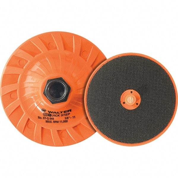 WALTER Surface Technologies - 5" Diam Disc Backing Pad - 10,000 RPM - USA Tool & Supply