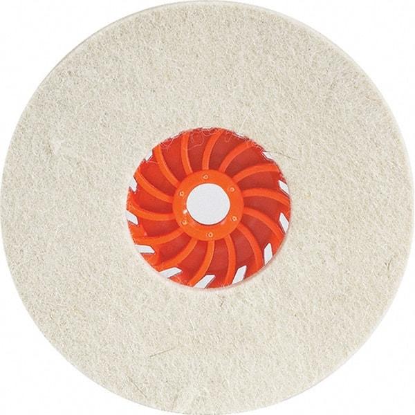 WALTER Surface Technologies - 5" Diam x 1/2" Thick Unmounted Buffing Wheel - Felt Cup Disc, 5/8-11 Arbor Hole, Hard Density - USA Tool & Supply